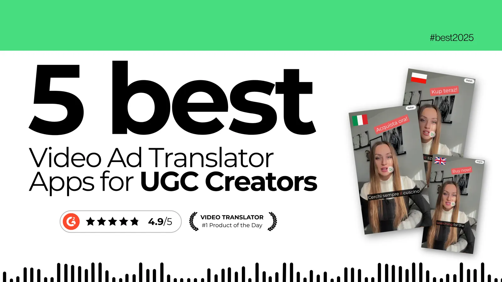 5 Best Video Ad Translator Apps for UGC Creators (2025)