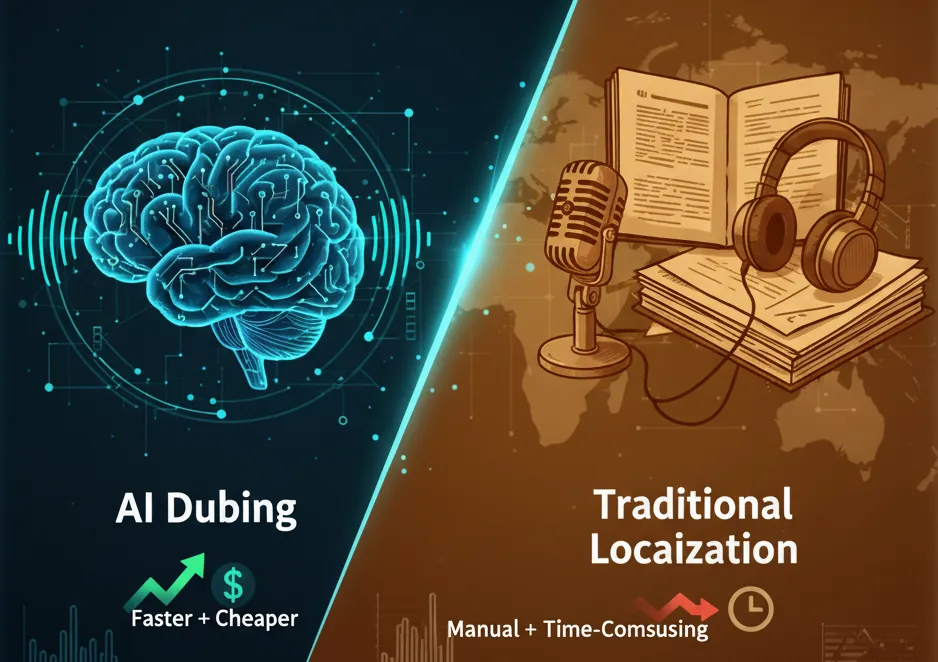 AI Dubbing vs Traditional Localization: The ROI Math for Ad Teams